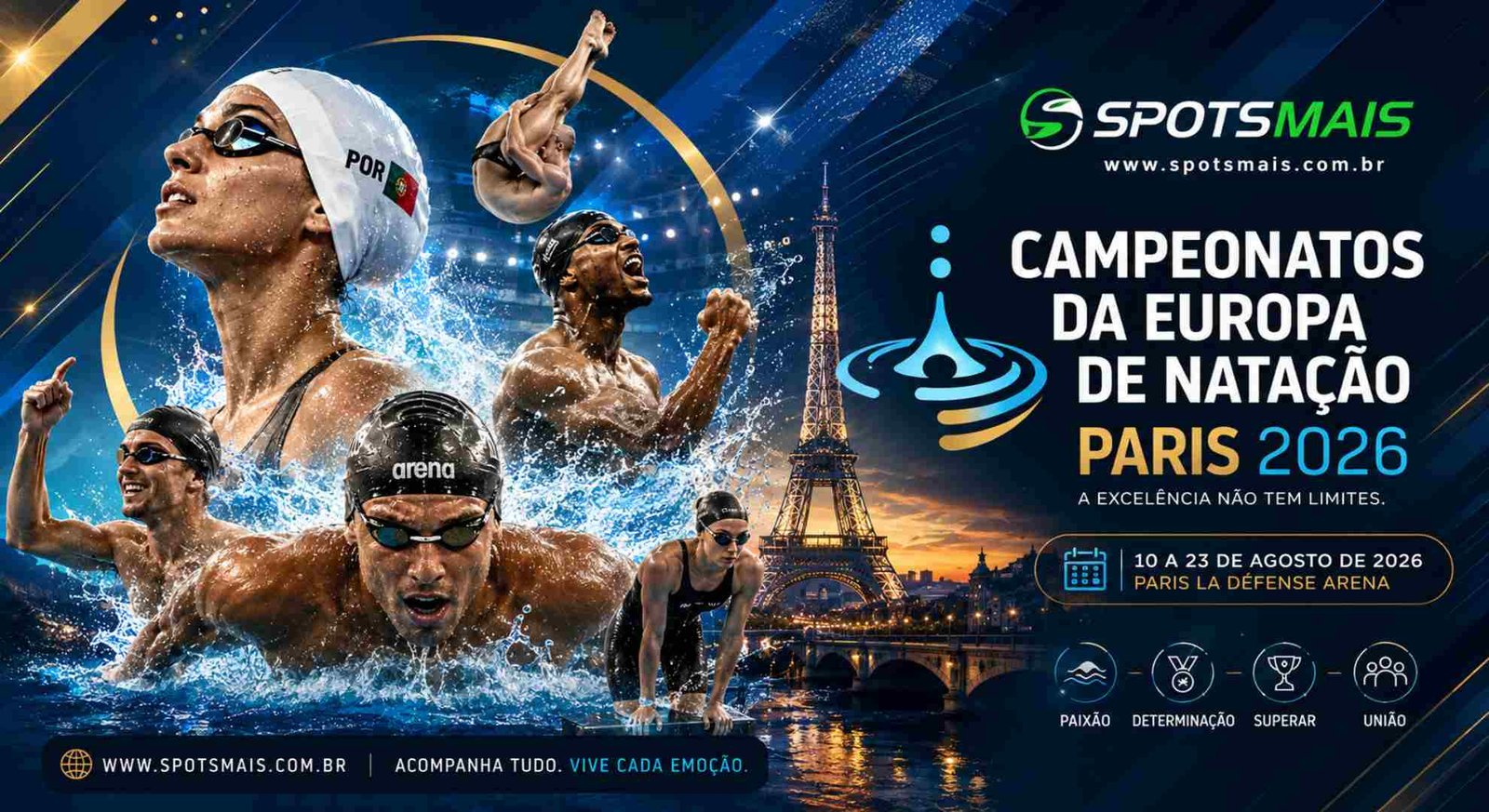 Campeonato da Europa de Natação 2026: programação, local, bilhetes e informações de emissão