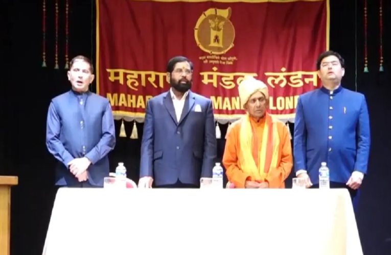 Eknath Shinde recebeu o prêmio Global Pride of Maharashtra em evento em Londres
