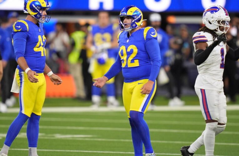 Os Rams dispensaram o kicker Harrison Mewis após mais problemas na derrota para os Bills